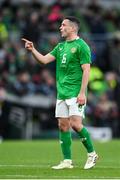 23 March 2024; Josh Cullen of Republic of Ireland during the international friendly match between Republic of Ireland and Belgium at the Aviva Stadium in Dublin. Photo by Seb Daly/Sportsfile