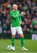 23 March 2024; Will Smallbone of Republic of Ireland during the international friendly match between Republic of Ireland and Belgium at the Aviva Stadium in Dublin. Photo by Seb Daly/Sportsfile