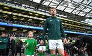 23 March 2024; Nathan Collins of Republic of Ireland walks out before the international friendly match between Republic of Ireland and Belgium at the Aviva Stadium in Dublin. Photo by Stephen McCarthy/Sportsfile