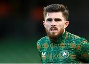 23 March 2024; Ryan Manning of Republic of Ireland before the international friendly match between Republic of Ireland and Belgium at the Aviva Stadium in Dublin. Photo by Stephen McCarthy/Sportsfile