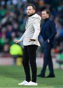 23 March 2024; Belgium manager Domenico Tedesco during the international friendly match between Republic of Ireland and Belgium at the Aviva Stadium in Dublin. Photo by Stephen McCarthy/Sportsfile