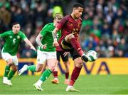 23 March 2024; Aster Vranckx of Belgium during the international friendly match between Republic of Ireland and Belgium at the Aviva Stadium in Dublin. Photo by Stephen McCarthy/Sportsfile