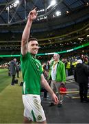 23 March 2024; Dara O'Shea of Republic of Ireland after the international friendly match between Republic of Ireland and Belgium at the Aviva Stadium in Dublin. Photo by Stephen McCarthy/Sportsfile