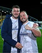 23 March 2024; Will Connors of Leinster and Ed Byrne of Leinster after their side's victory in the United Rugby Championship match between Zebre Parma and Leinster at Stadio Sergio Lanfranchi in Parma, Italy. Photo by Harry Murphy/Sportsfile