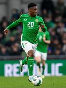 23 March 2024; Chiedozie Ogbene of Republic of Ireland during the international friendly match between Republic of Ireland and Belgium at the Aviva Stadium in Dublin. Photo by Stephen McCarthy/Sportsfile