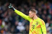 23 March 2024; Belgium goalkeeper Matz Sels during the international friendly match between Republic of Ireland and Belgium at the Aviva Stadium in Dublin. Photo by Stephen McCarthy/Sportsfile