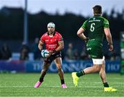 23 March 2024; Edwill van der Merwe of Emirates Lions during the United Rugby Championship match between Connacht and Emirates Lions at Dexcom Stadium in Galway. Photo by Piaras Ó Mídheach/Sportsfile