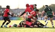 23 March 2024; Francke Horn of Emirates Lions is tackled by Sean O'Brien of Connacht during the United Rugby Championship match between Connacht and Emirates Lions at Dexcom Stadium in Galway. Photo by Piaras Ó Mídheach/Sportsfile