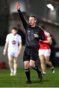 23 March 2024; Referee Joe McQuillan during the Allianz Football League Division 2 match between Kildare and Louth at Netwatch Cullen Park in Carlow. Photo by Michael P Ryan/Sportsfile