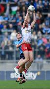 24 March 2024; Joe Oguz of Tyrone in action against Cian Lynch of Dublin during the Allianz Football League Division 1 match between Dublin and Tyrone at Croke Park in Dublin. Photo by Shauna Clinton/Sportsfile