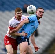 24 March 2024; Brian Fenton of Dublin is tackled by Cathal McShane of Tyrone during the Allianz Football League Division 1 match between Dublin and Tyrone at Croke Park in Dublin. Photo by Ray McManus/Sportsfile