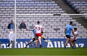 24 March 2024; Niall Scully of Dublin, 15, wins possession before scoring his side's second goal, in the 38th minute, during the Allianz Football League Division 1 match between Dublin and Tyrone at Croke Park in Dublin. Photo by Ray McManus/Sportsfile