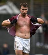 24 March 2024; Paul Conroy of Galway with a torn jersey during the Allianz Football League Division 1 match between Kerry and Galway at Fitzgerald Stadium in Killarney, Kerry. Photo by Brendan Moran/Sportsfile