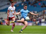 24 March 2024; Brian Howard of Dublin in action against Aodhan Donaghy of Tyrone during the Allianz Football League Division 1 match between Dublin and Tyrone at Croke Park in Dublin. Photo by Ray McManus/Sportsfile