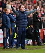 24 March 2024; Roscommon manager Davy Burke during the Allianz Football League Division 1 match between Derry and Roscommon at Celtic Park in Derry. Photo by Ramsey Cardy/Sportsfile