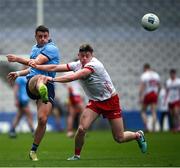 24 March 2024; Brian Howard of Dublin is tackled by Ben Cullen of Tyrone during the Allianz Football League Division 1 match between Dublin and Tyrone at Croke Park in Dublin. Photo by Ray McManus/Sportsfile
