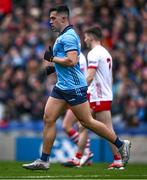 24 March 2024; Lorcan O'Dell of Dublin after scoring his side's 5th goal, in the 50th minute, during the Allianz Football League Division 1 match between Dublin and Tyrone at Croke Park in Dublin. Photo by Ray McManus/Sportsfile
