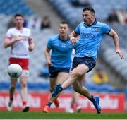24 March 2024; Colm Basquel of Dublin scores a goal,in the 13th minute, the Allianz Football League Division 1 match between Dublin and Tyrone at Croke Park in Dublin. Photo by Shauna Clinton/Sportsfile
