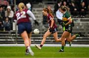24 March 2024; Olivia Divilly of Galway in action against Ciara Murphy of Kerry during the Lidl LGFA National League Division 1 Round 7 match between Kerry and Galway at Fitzgerald Stadium in Killarney, Kerry. Photo by Brendan Moran/Sportsfile