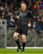 24 March 2024; Referee Seamus Mulhare during the Allianz Football League Division 1 match between Kerry and Galway at Fitzgerald Stadium in Killarney, Kerry. Photo by Brendan Moran/Sportsfile