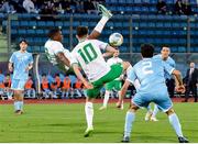 22 March 2024; Sinclair Armstrong of Republic of Ireland in action during the UEFA European Under-21 Championship qualifier match between San Marino and Republic of Ireland at San Marino Stadium in Serravalle, San Marino. Photo by Roberto Bregani/Sportsfile
