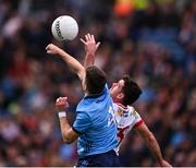 24 March 2024; Eóin Murchan of Dublin in action against Darren McCurry of Tyrone during the Allianz Football League Division 1 match between Dublin and Tyrone at Croke Park in Dublin. Photo by Ray McManus/Sportsfile