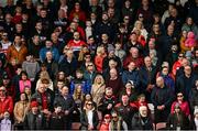 24 March 2024; Supporters during the Allianz Football League Division 1 match between Derry and Roscommon at Celtic Park in Derry. Photo by Ramsey Cardy/Sportsfile