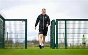 25 March 2024; Head of athletic performance Damien Doyle during a Republic of Ireland training session at FAI National Training Centre in Abbotstown, Dublin. Photo by Stephen McCarthy/Sportsfile
