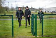 25 March 2024; Interim head coach John O'Shea, right, and assistant coach Paddy McCarthy during a Republic of Ireland training session at FAI National Training Centre in Abbotstown, Dublin. Photo by Stephen McCarthy/Sportsfile