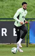 25 March 2024; Andrew Omobamidele during a Republic of Ireland training session at FAI National Training Centre in Abbotstown, Dublin. Photo by Stephen McCarthy/Sportsfile