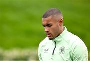 25 March 2024; Goalkeeper Gavin Bazunu during a Republic of Ireland training session at FAI National Training Centre in Abbotstown, Dublin. Photo by Stephen McCarthy/Sportsfile