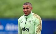 25 March 2024; Goalkeeper Gavin Bazunu during a Republic of Ireland training session at FAI National Training Centre in Abbotstown, Dublin. Photo by Stephen McCarthy/Sportsfile