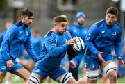 25 March 2024; Scott Penny, centre, during Leinster rugby squad training at Energia Park in Dublin. Photo by Sam Barnes/Sportsfile