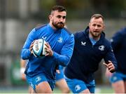 25 March 2024; Rónan Kelleher, left, during Leinster rugby squad training at Energia Park in Dublin. Photo by Sam Barnes/Sportsfile