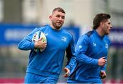25 March 2024; Ross Molony, left, during Leinster rugby squad training at Energia Park in Dublin. Photo by Sam Barnes/Sportsfile