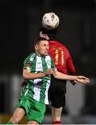 25 March 2024; Max Murphy of Bray Wanderers in action against Adam Wixte of Longford Town during the SSE Airtricity Men's First Division match between Bray Wanderers and Longford Town at Carlisle Grounds in Bray, Wicklow. Photo by David Fitzgerald/Sportsfile