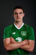 24 May 2018; Declan Rice of Republic of Ireland poses for a portrait during a squad portrait session at Castleknock Hotel in Dublin. Photo by Stephen McCarthy/Sportsfile