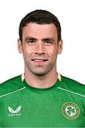 18 March 2024; Seamus Coleman poses for a portrait during a Republic of Ireland portrait session at Castleknock Hotel in Dublin. Photo by Harry Murphy/Sportsfile