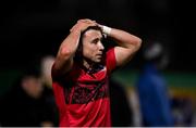 25 March 2024; Chris Lyons of Longford Town during the SSE Airtricity Men's First Division match between Bray Wanderers and Longford Town at Carlisle Grounds in Bray, Wicklow. Photo by David Fitzgerald/Sportsfile