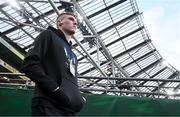 26 March 2024; Jake O'Brien of Republic of Ireland before the international friendly match between Republic of Ireland and Switzerland at the Aviva Stadium in Dublin. Photo by Stephen McCarthy/Sportsfile
