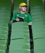 26 March 2024; Republic of Ireland supporter Eoghan O'Donnell, from Roscrea, Tipperary, before the international friendly match between Republic of Ireland and Switzerland at the Aviva Stadium in Dublin. Photo by Ben McShane/Sportsfile