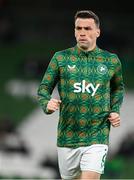 26 March 2024; Seamus Coleman of Republic of Ireland before the international friendly match between Republic of Ireland and Switzerland at the Aviva Stadium in Dublin. Photo by Stephen McCarthy/Sportsfile