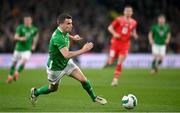 26 March 2024; Seamus Coleman of Republic of Ireland during the international friendly match between Republic of Ireland and Switzerland at the Aviva Stadium in Dublin. Photo by David Fitzgerald/Sportsfile