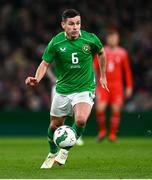26 March 2024; Josh Cullen of Republic of Ireland during the international friendly match between Republic of Ireland and Switzerland at the Aviva Stadium in Dublin. Photo by Tyler Miller/Sportsfile