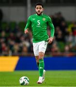 26 March 2024; Andrew Omobamidele of Republic of Ireland during the international friendly match between Republic of Ireland and Switzerland at the Aviva Stadium in Dublin. Photo by Stephen McCarthy/Sportsfile