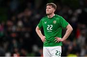 26 March 2024; Nathan Collins of Republic of Ireland after the international friendly match between Republic of Ireland and Switzerland at the Aviva Stadium in Dublin. Photo by Stephen McCarthy/Sportsfile