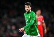 26 March 2024; Mikey Johnston of Republic of Ireland during the international friendly match between Republic of Ireland and Switzerland at the Aviva Stadium in Dublin. Photo by Tyler Miller/Sportsfile
