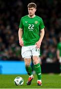 26 March 2024; Nathan Collins of Republic of Ireland during the international friendly match between Republic of Ireland and Switzerland at the Aviva Stadium in Dublin. Photo by Tyler Miller/Sportsfile