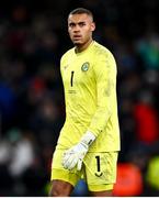 26 March 2024; Republic of Ireland goalkeeper Gavin Bazunu during the international friendly match between Republic of Ireland and Switzerland at the Aviva Stadium in Dublin. Photo by Tyler Miller/Sportsfile