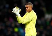 26 March 2024; Republic of Ireland goalkeeper Gavin Bazunu during the international friendly match between Republic of Ireland and Switzerland at the Aviva Stadium in Dublin. Photo by Tyler Miller/Sportsfile